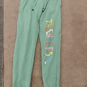 TALENTLESS Mint Joggers with Multicolor Logo